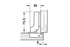 Bản Lề Trùm Nửa Metalla SM 110° Giảm Chấn Hafele 315.11.751