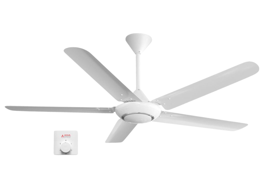 Quạt trần Asia Lighting QT06-T-01 5 cánh màu trắng sang trọng