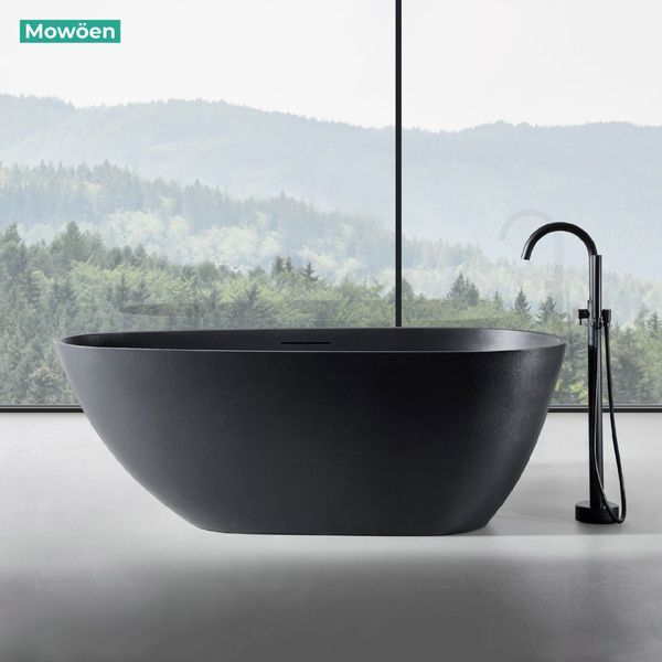 Bồn tắm đá MOWOEN MW003-Matt Black