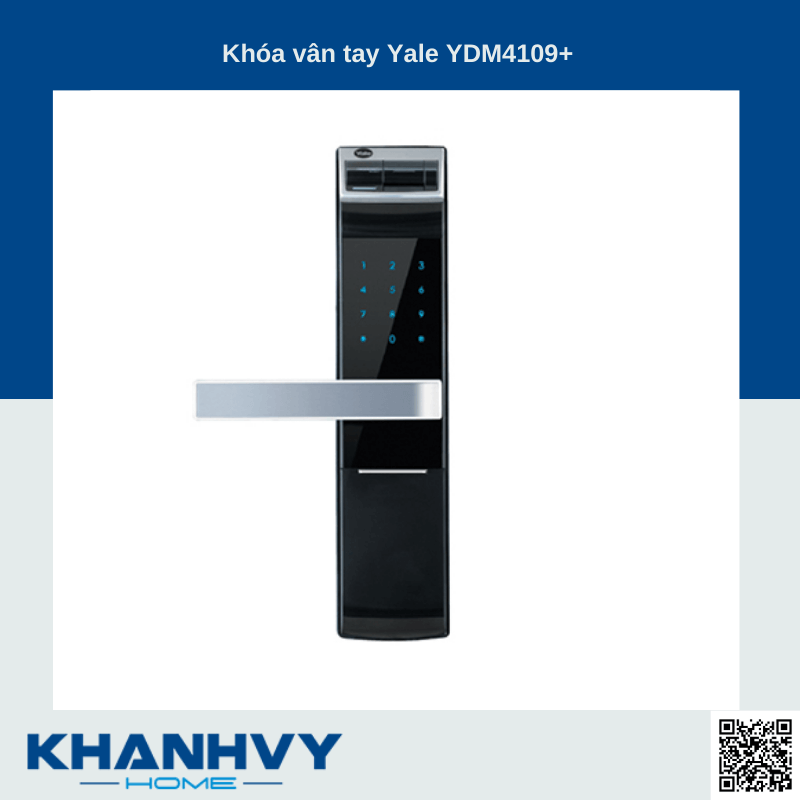 Sản phẩm Khóa vân tay Yale YDM4109+ được phân phối chính hãng tại Khánh Vy Home