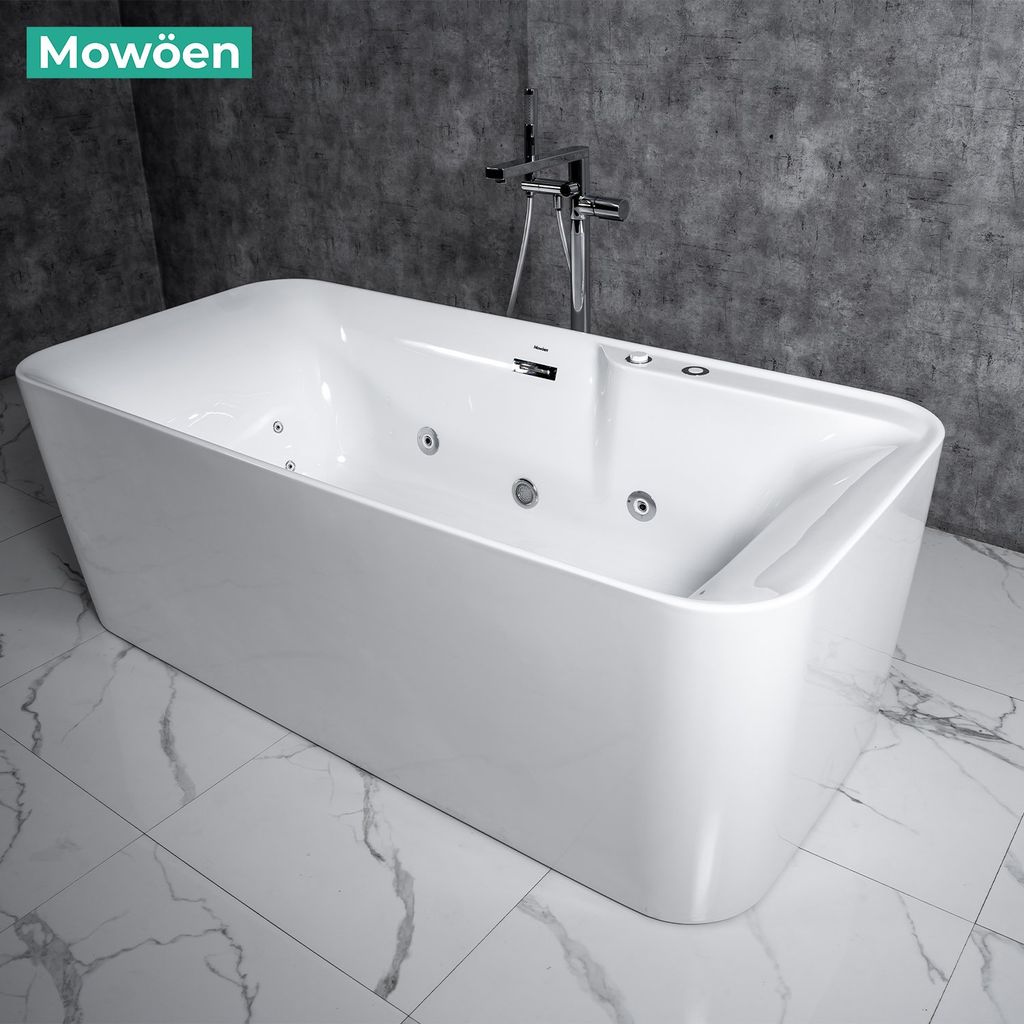 Bồn tắm Mowoen MW8166F-170.MS đặt sàn massage 1.7m