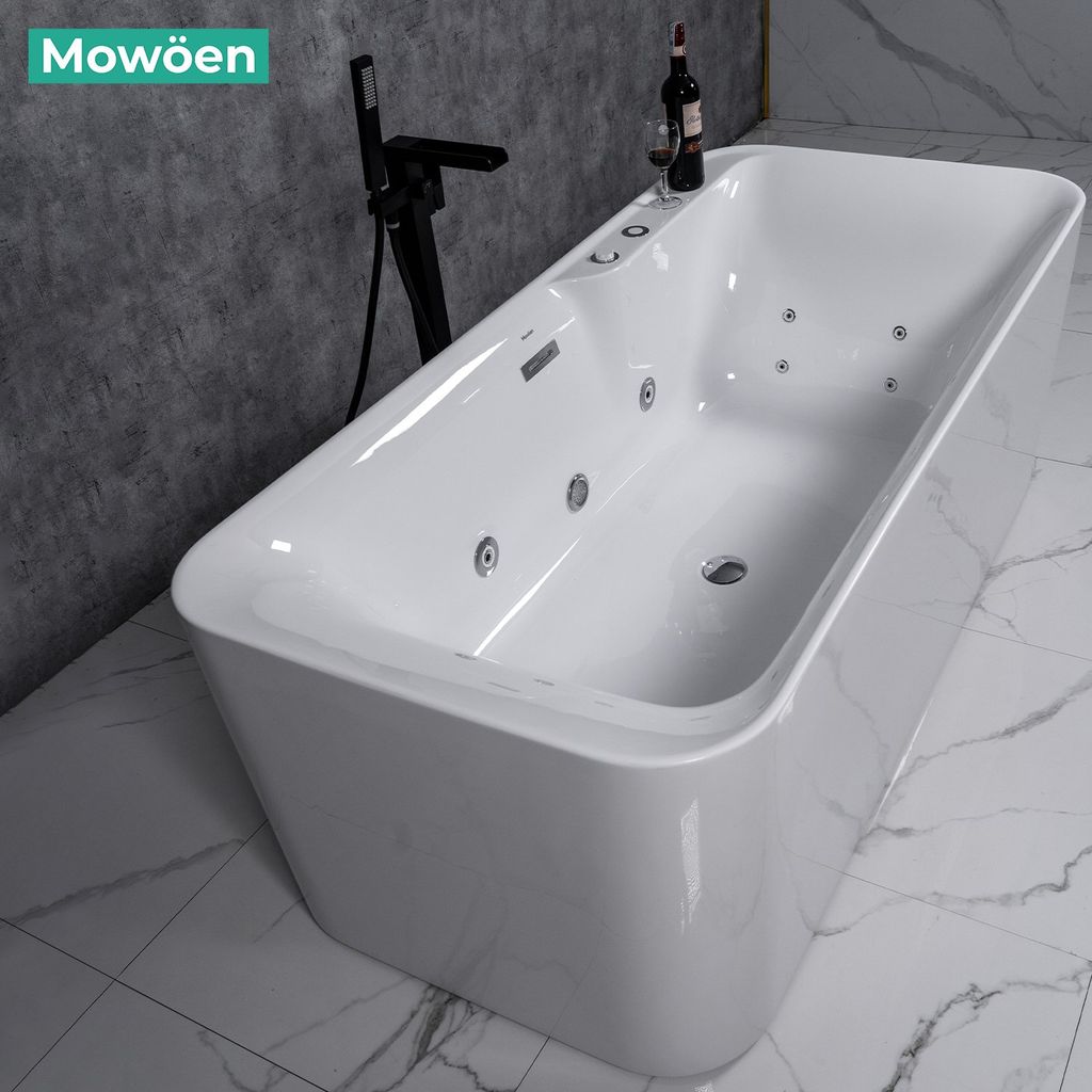 Bồn tắm Mowoen MW8166F-170.MS đặt sàn massage 1.7m