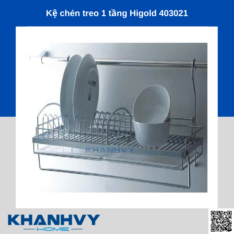  Sản phẩm kệ chén treo 1 tầng Higold 403021 chính hãng tại Khánh Vy Home