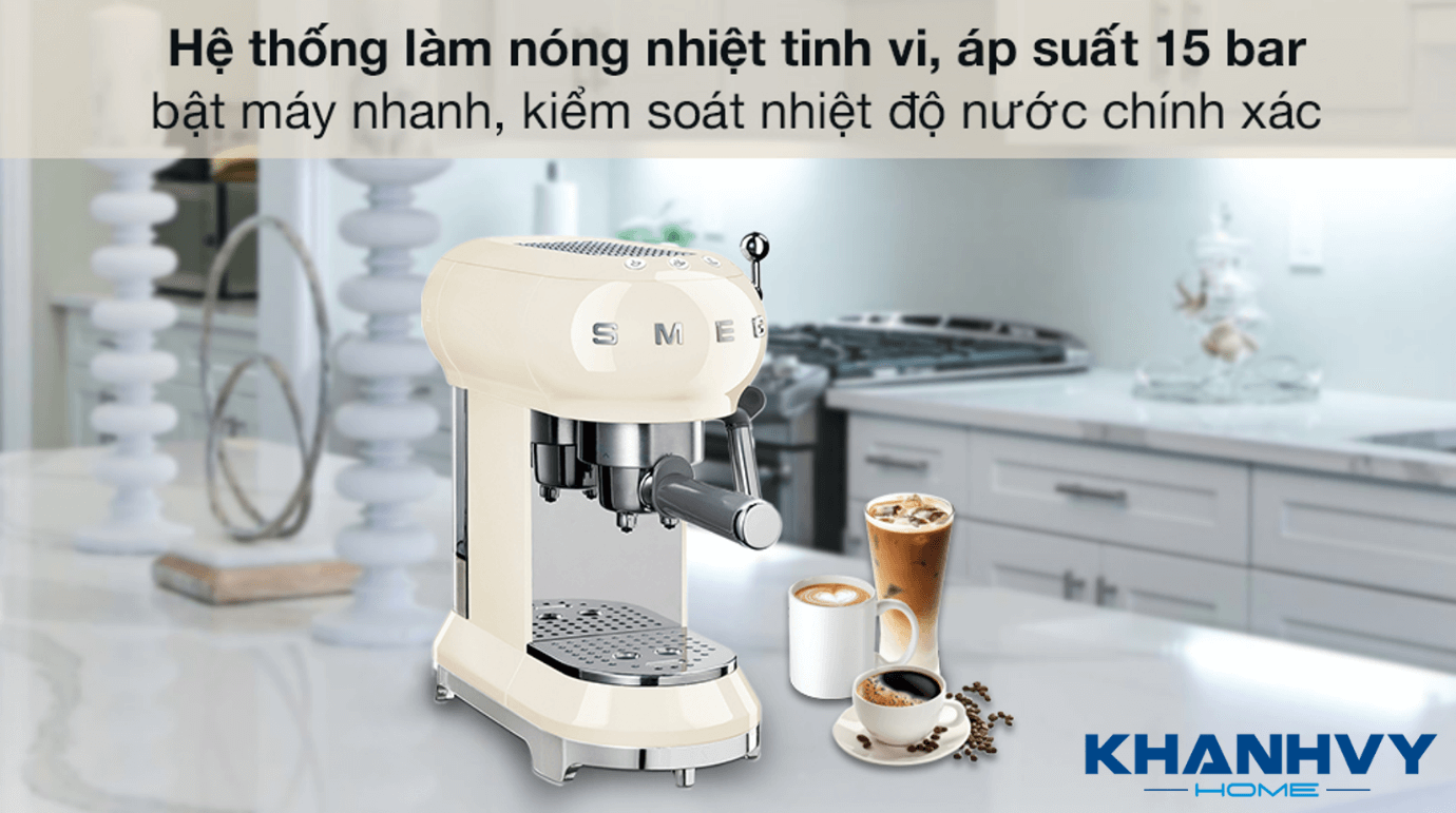 Máy pha cà phê được trang bị vòi đánh sữa barista dễ dàng tạo ra lớp bọt kem thơm ngon