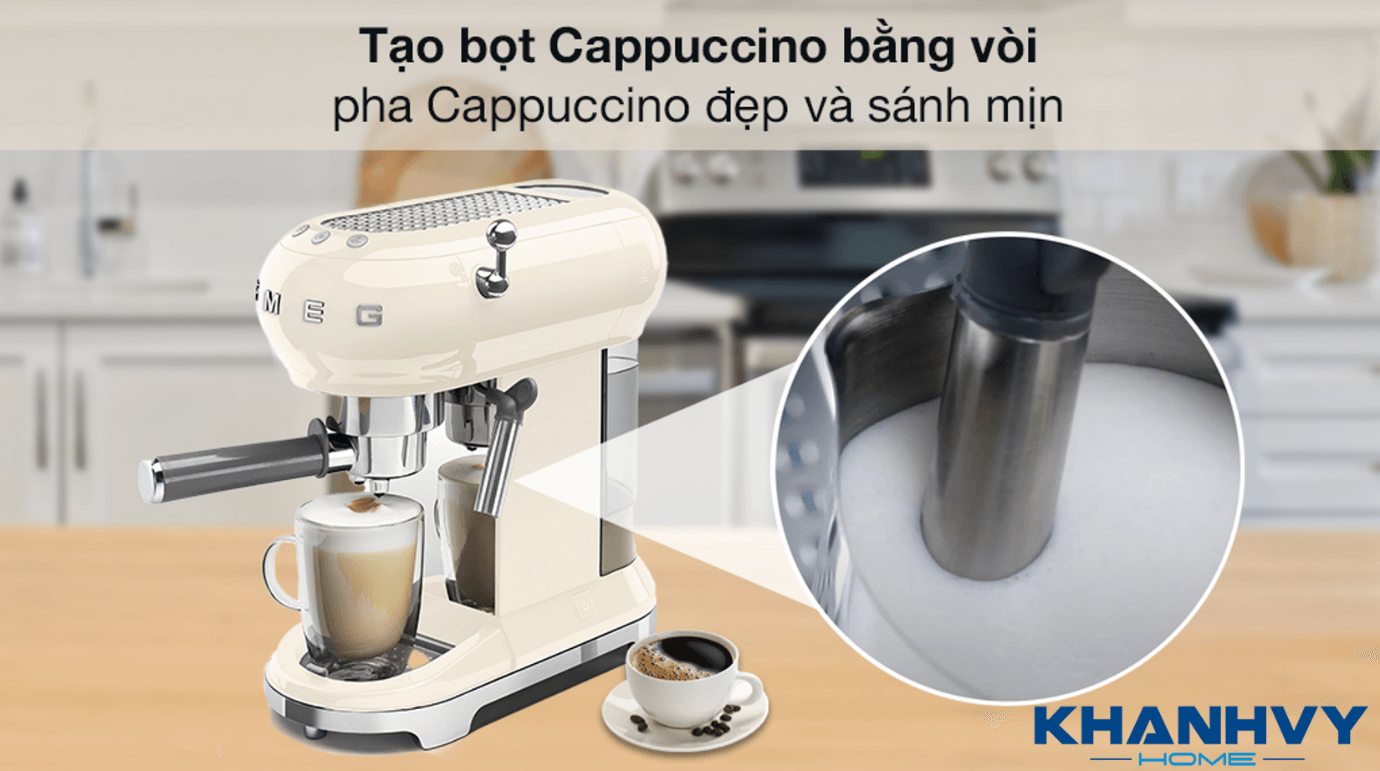 Hệ thống Thermoblock gia nhiệt chuẩn và áp suất 15 bar chuyên nghiệp giúp tạo ra những cốc Espresso chất lượng, chuẩn vị