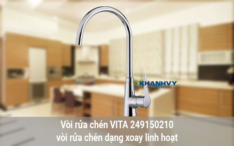 Vòi rửa chén VITA 249150210 vòi rửa chén dạng xoay linh hoạt