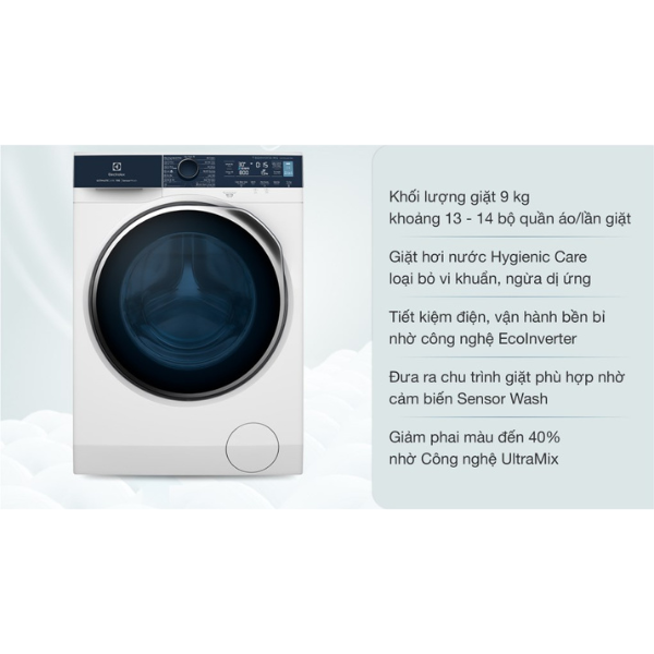 Máy giặt cửa trước 9KG Electrolux EWF9042Q7WB