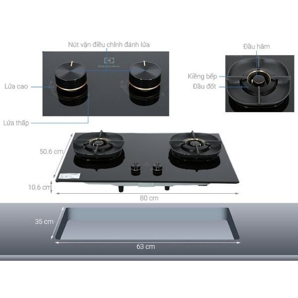 Bếp Ga Âm Electrolux EHG8250BC