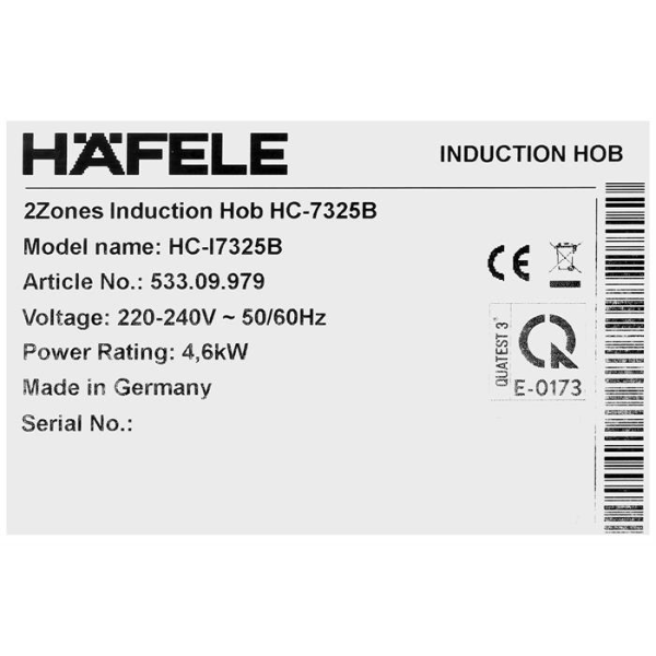 Bếp từ Hafele HC-I7325B  533.09.979 nhập khẩu Đức