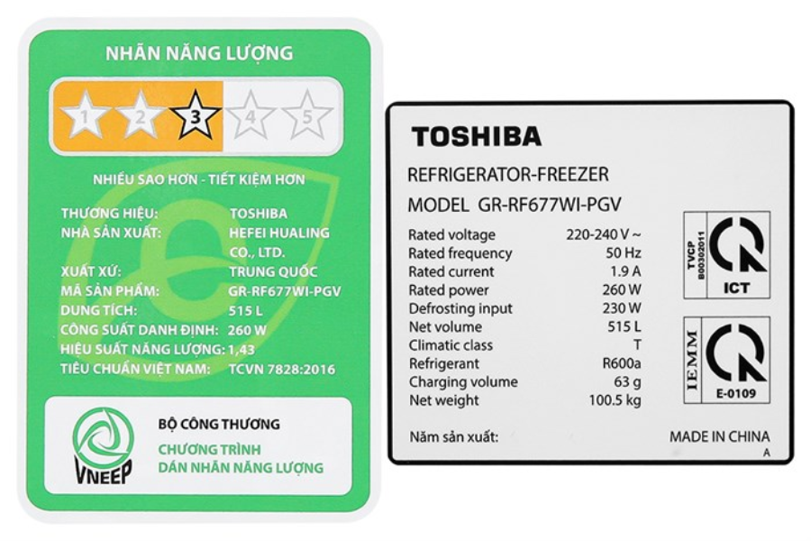 Tủ lạnh Toshiba GR-RF677WI-PGV(22)-XK 515L