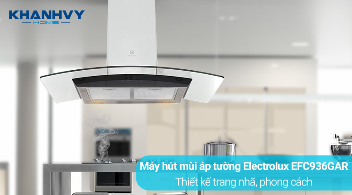 Máy hút mùi Electrolux EFC936GAR 90cm là sản phẩm rất được ưa chuộng nhờ thiết áp tường sang trọng và hiện đại