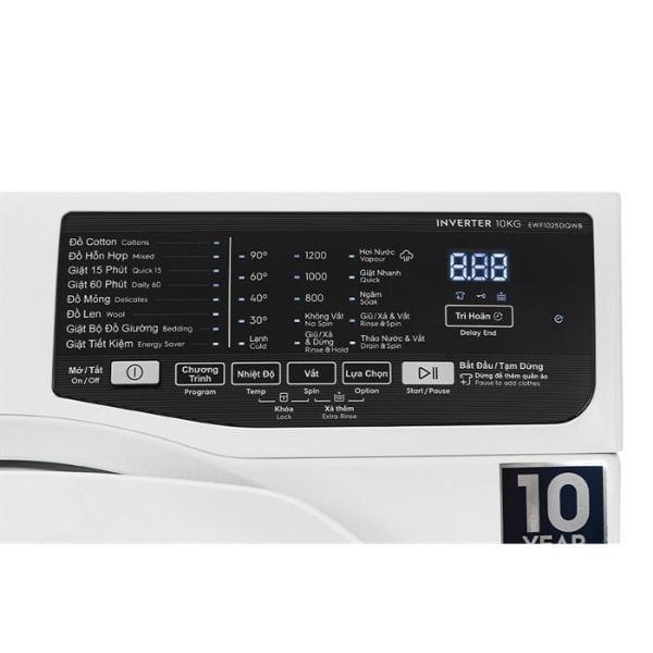 Máy giặt Electrolux 10kg EWF1025DQWB Inverter