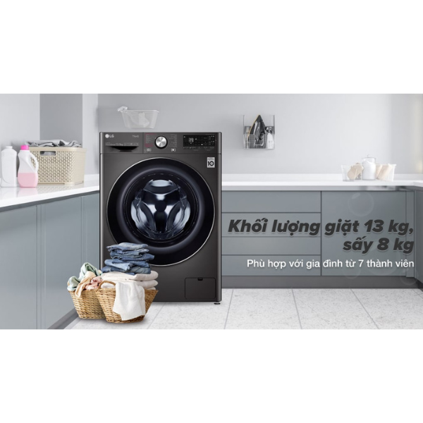 Máy giặt sấy LG Inverter giặt 13kg/ sấy 8kg FV1413H3BA