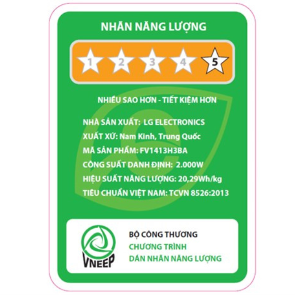 Máy giặt sấy LG Inverter giặt 13kg/ sấy 8kg FV1413H3BA