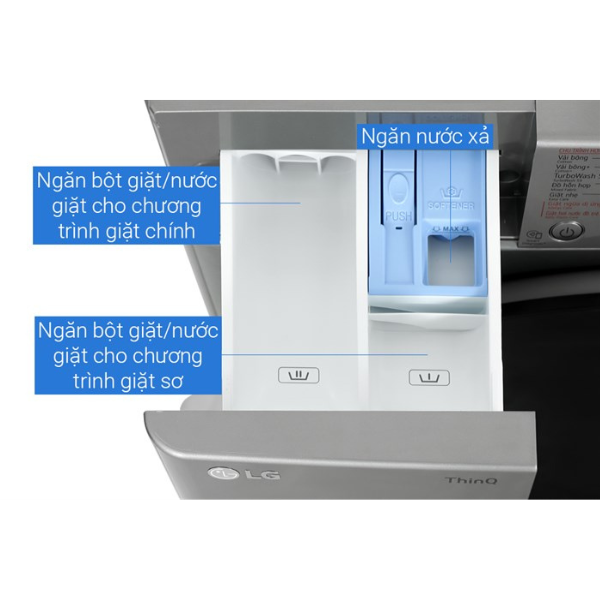 Máy giặt sấy LG Inverter giặt 10kg/ sấy 6kg FV1410D4P