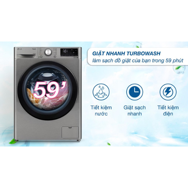 Máy giặt sấy LG Inverter giặt 10kg/ sấy 6kg FV1410D4P