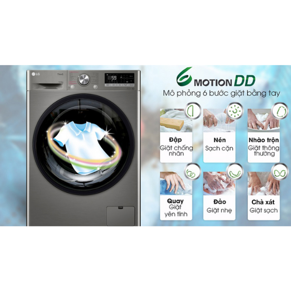 Máy giặt sấy LG Inverter giặt 10kg/ sấy 6kg FV1410D4P