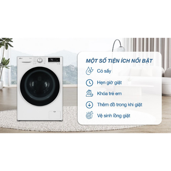Máy giặt sấy LG Inverter giặt 11kg/ sấy 7kg FV1411D4W