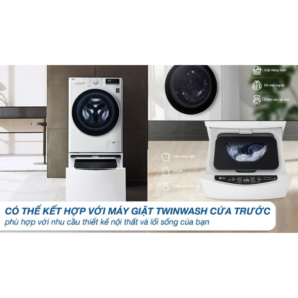Máy giặt sấy LG Inverter giặt 11kg/ sấy 7kg FV1411D4W