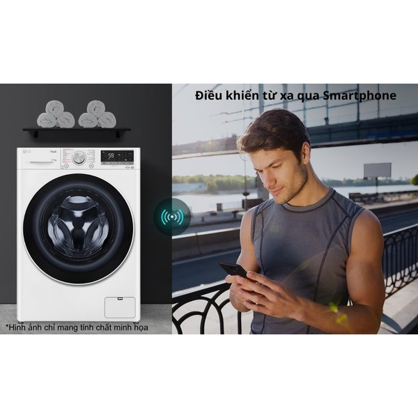 Máy giặt sấy LG Inverter giặt 11kg/ sấy 7kg FV1411D4W