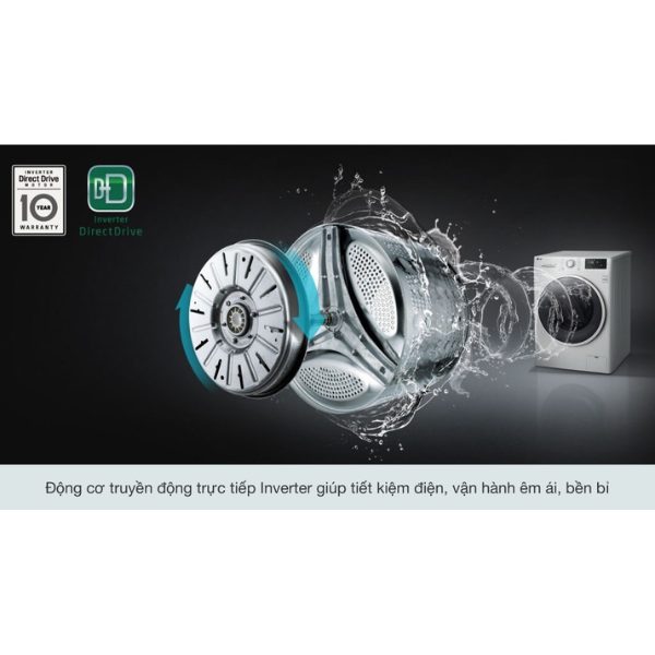 Máy giặt LG AI DD Inverter 8.5 kg FV1408S4W