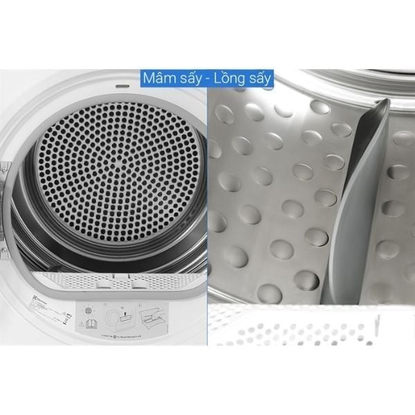 Máy sấy bơm nhiệt Electrolux 8kg EDH803Q7WB