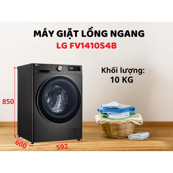 Máy giặt LG AI DD Inverter 10 kg FV1410S4B