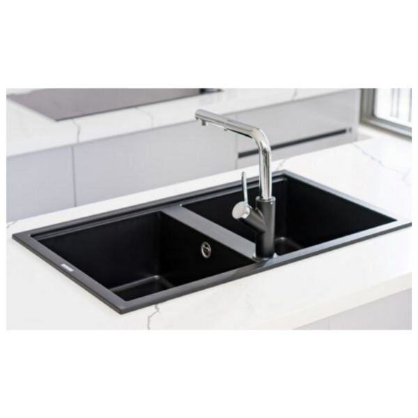 Chậu rửa bát Konox Granite Phoenix Smart 860 Black