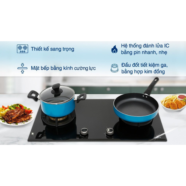 Bếp gas âm Hafele HC-G782B 538.66.507 78cm