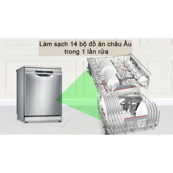 Máy rửa chén Bosch SMS6ZCI16E Series 6 sấy Zeolith