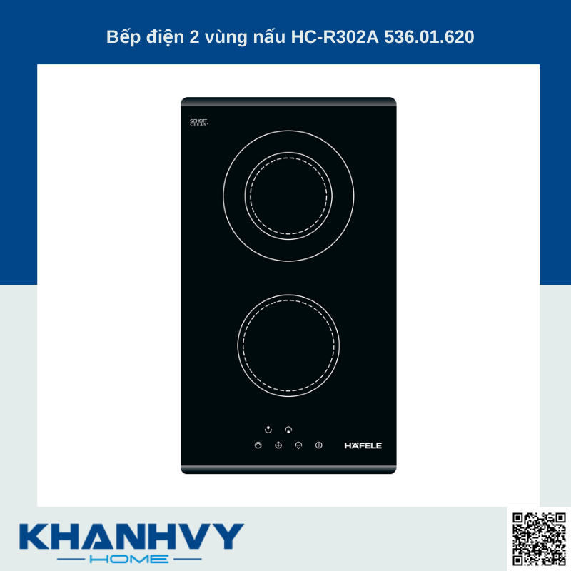 Bếp điện 2 vùng nấu HC-R302A 536.01.620 thương hiệu uy tín, chất lượng