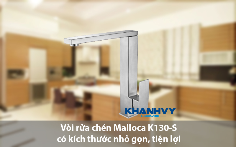 Vòi rửa chén Malloca K130-S có kích thước nhỏ gọn, tiện lợi