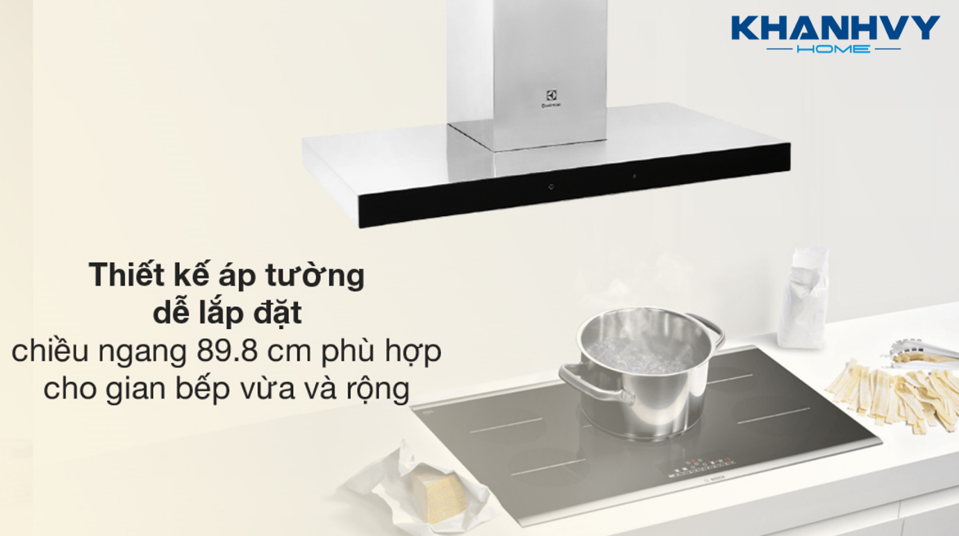 Máy hút mùi Electrolux LFT769X là sản phẩm rất được ưa chuộng nhờ thiết áp tường sang trọng và hiện đại