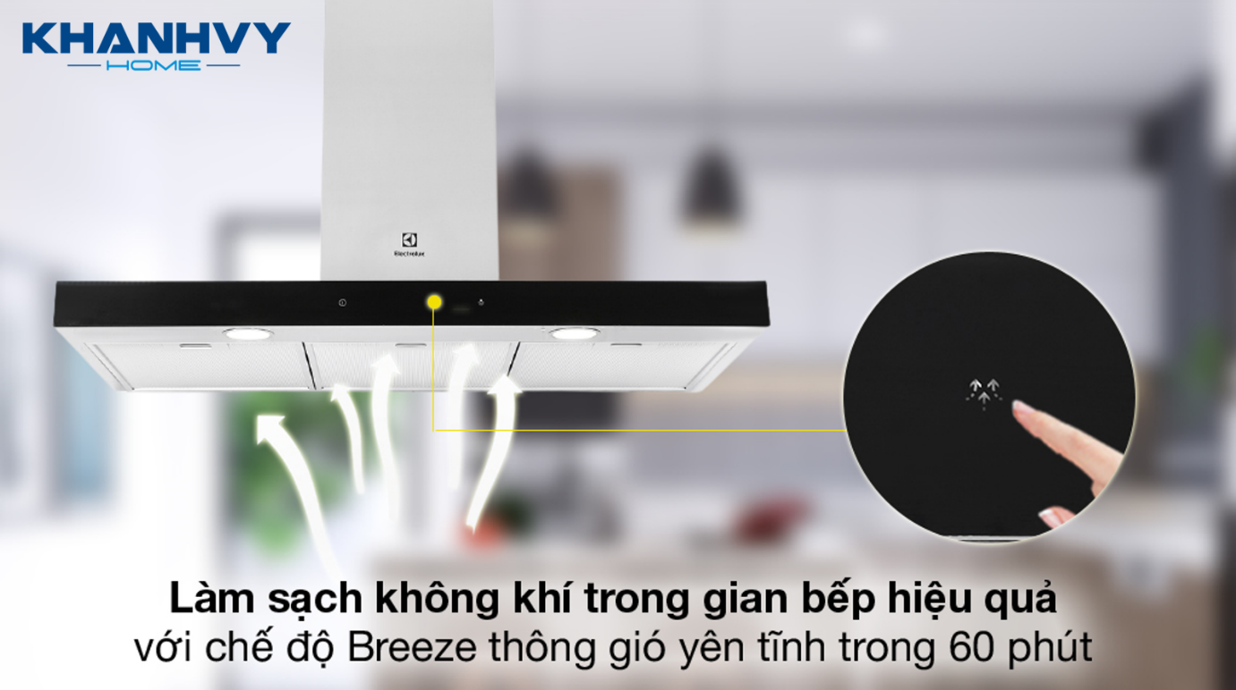 Tính năng Hob2Hood thông minh giúp kết nối với bếp từ và tự động điều chỉnh chế độ hút mùi