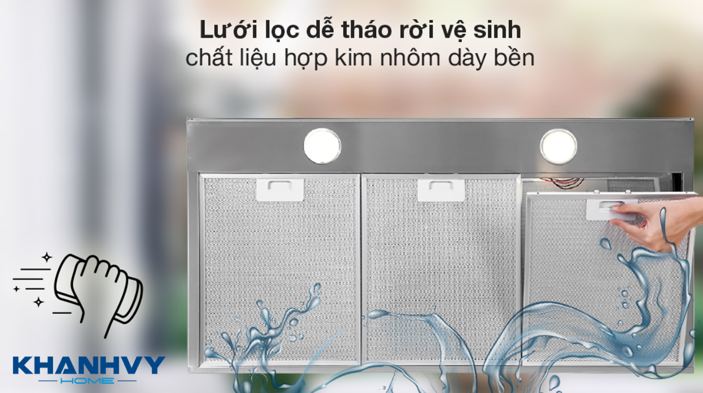 Máy hút mùi Electrolux LFT769X được trang bị đèn LED chiếu sáng hiệu quả và tiết kiệm điện năng