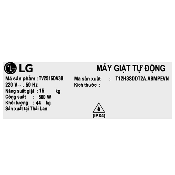 Máy giặt LG AI DD Inverter 16 kg TV2516DV3B