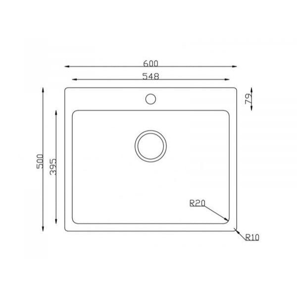 Chậu rửa bát Konox Turkey Neron 600