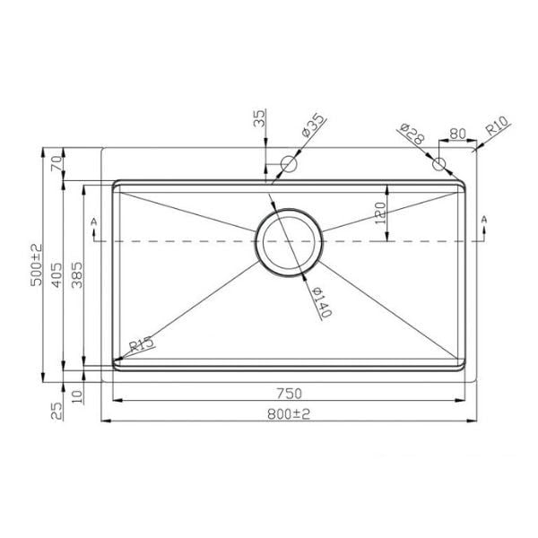 Chậu rửa bát Konox Workstation KN8050TS