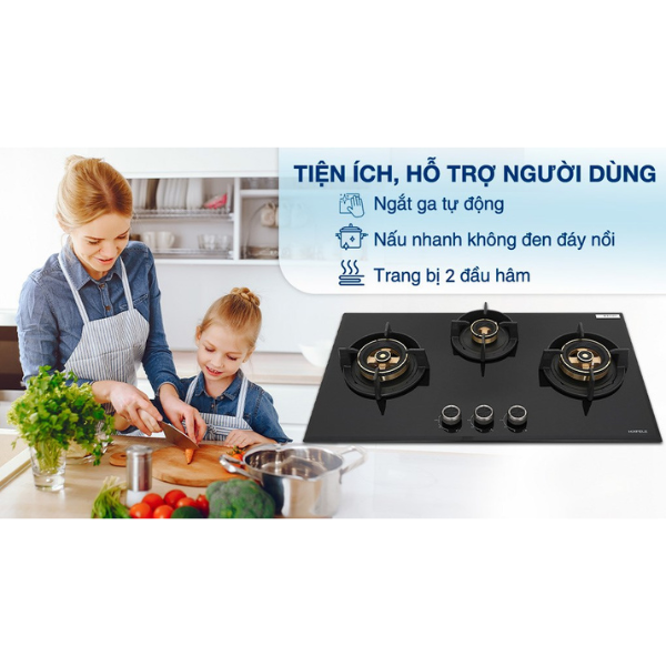 Bếp gas âm Hafele 78cm HC-G783B 538.66.477
