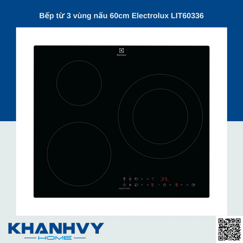 Sản phẩm Bếp từ 3 vùng nấu 60cm Electrolux LIT60336