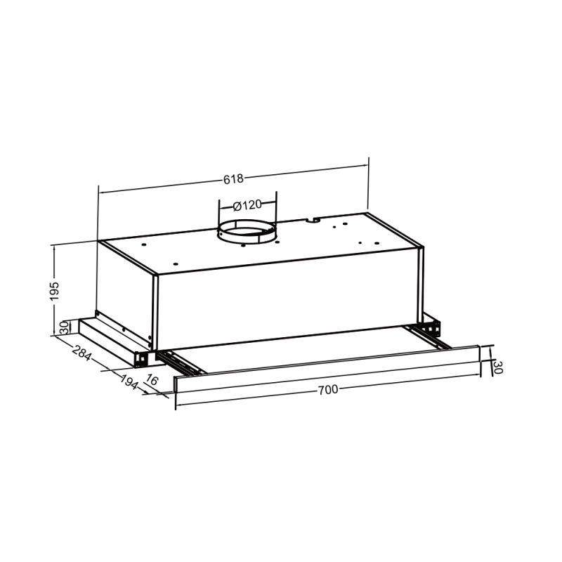 Thông số kích thước máy hút mùi Eurosun EH-70AF85S