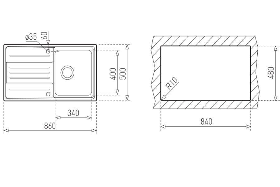 Chậu rửa chén Teka Stage 45 1B 1D 40108011 sơ đồ