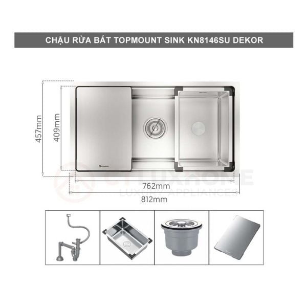 Chậu rửa bát Konox KN8146SU Dekor Full