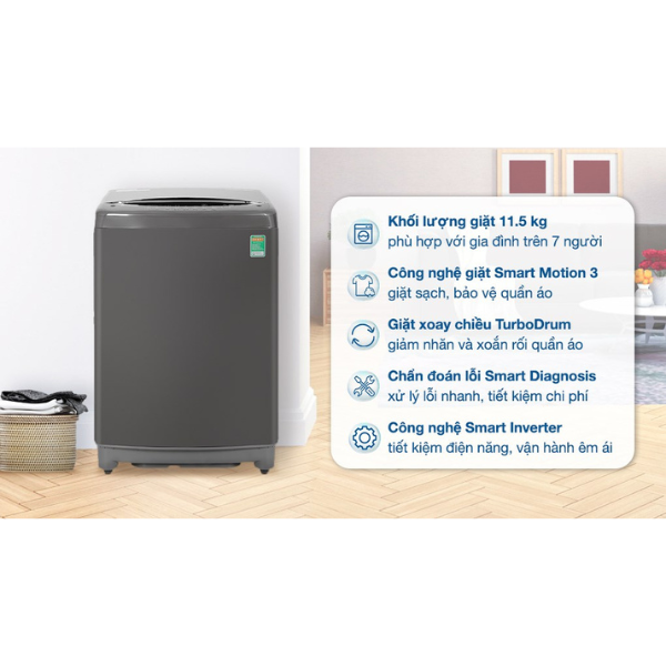 Máy giặt LG TurboDrum Inverter 11.5 kg T2351VSAB