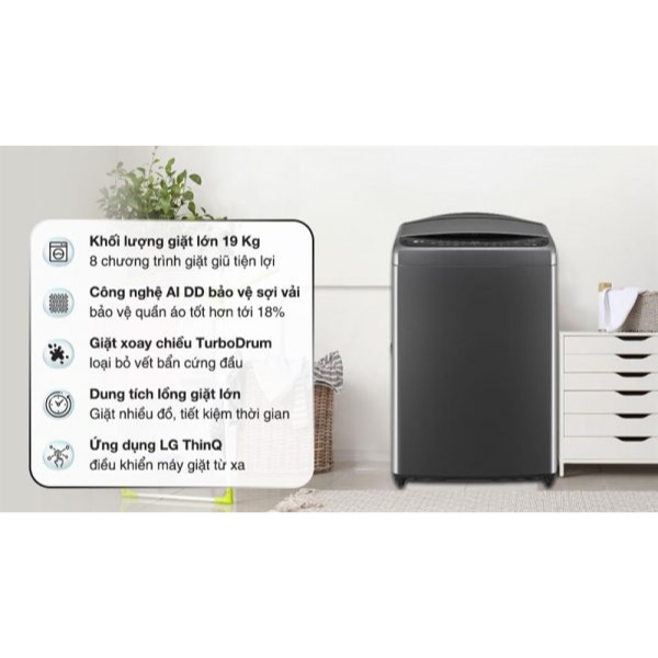 Máy giặt LG AI DD Inverter 19 kg TV2519DV7B