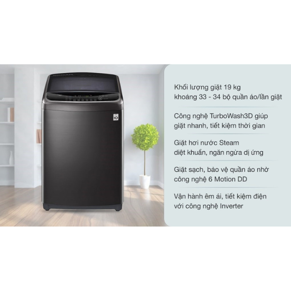 Máy giặt LG TurboWash3D Inverter 19 kg TH2519SSAK