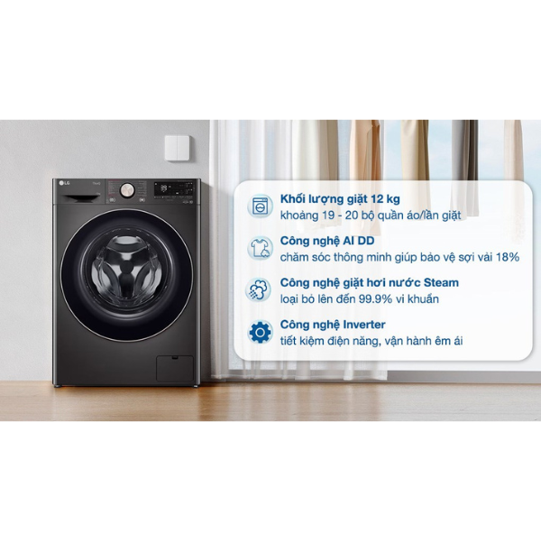 Máy giặt LG Inverter 12 kg FV1412S3BA
