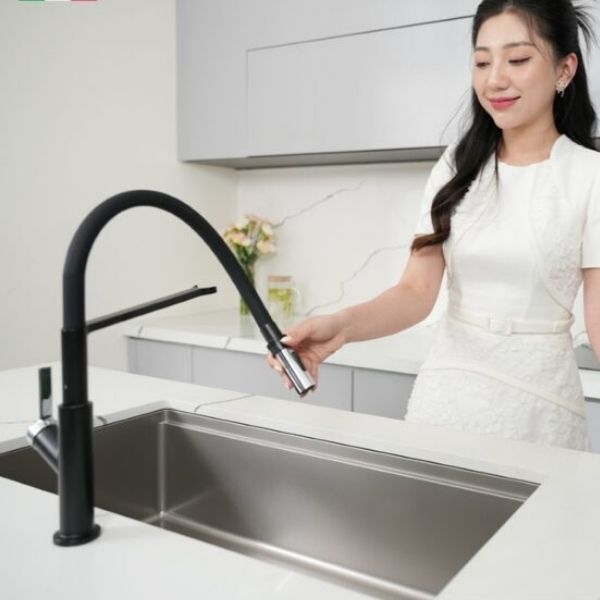 Vòi rửa bát Konox Tema Black