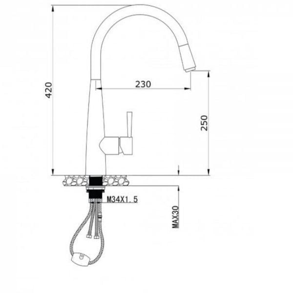 Vòi rửa bát Konox KN1901C