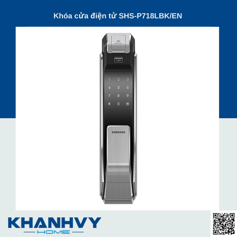 Khóa điện tử Samsung SHS-P718LBK/EN